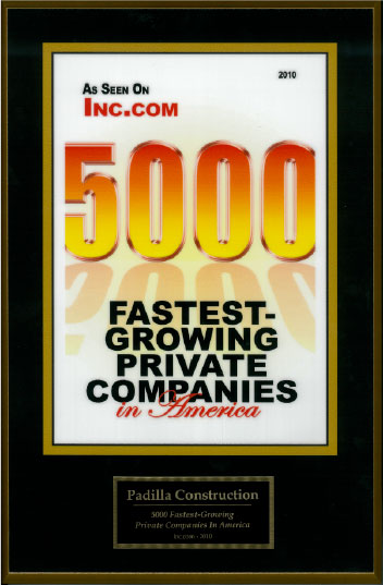 5000 Fastest-Growing Private Companies in America Award